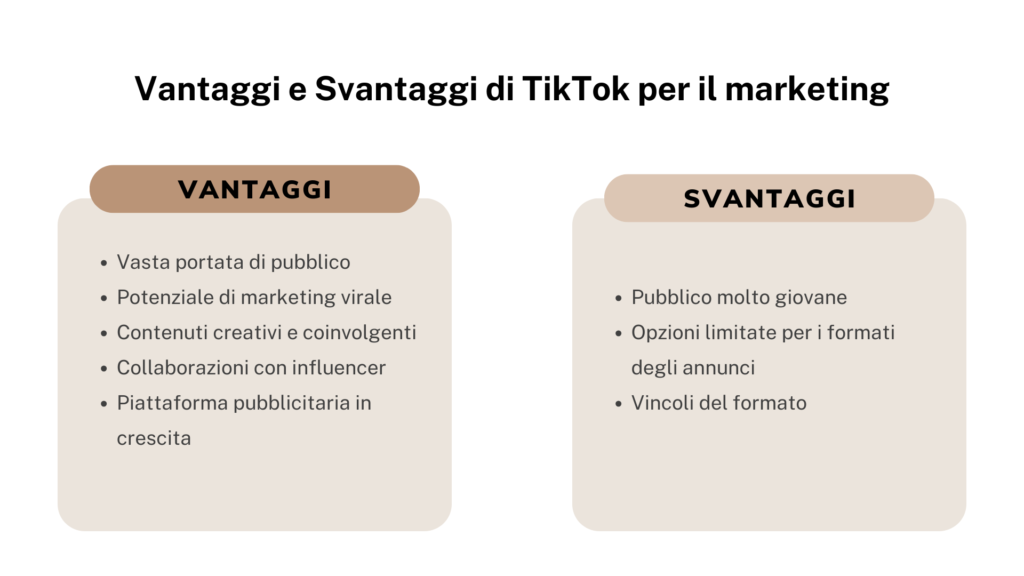 Vantaggi e svantaggi di TikTok